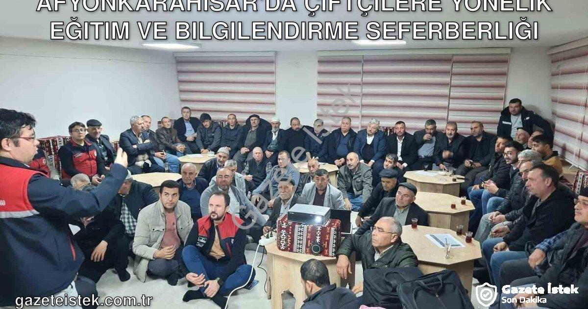 "Afyonkarahisar'da Çiftçilere Yönelik Eğitim ve Bilgilendirme Seferberliği" başlıklı haber için foto