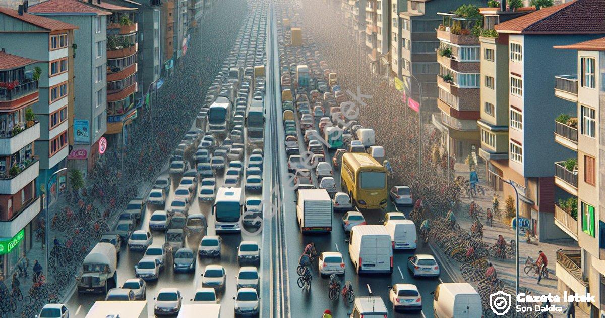"Kütahya'da Araç Sayısı Nüfusu Solladı: Artış Hız Kesmiyor" başlıklı haber için fotorealistik, profe