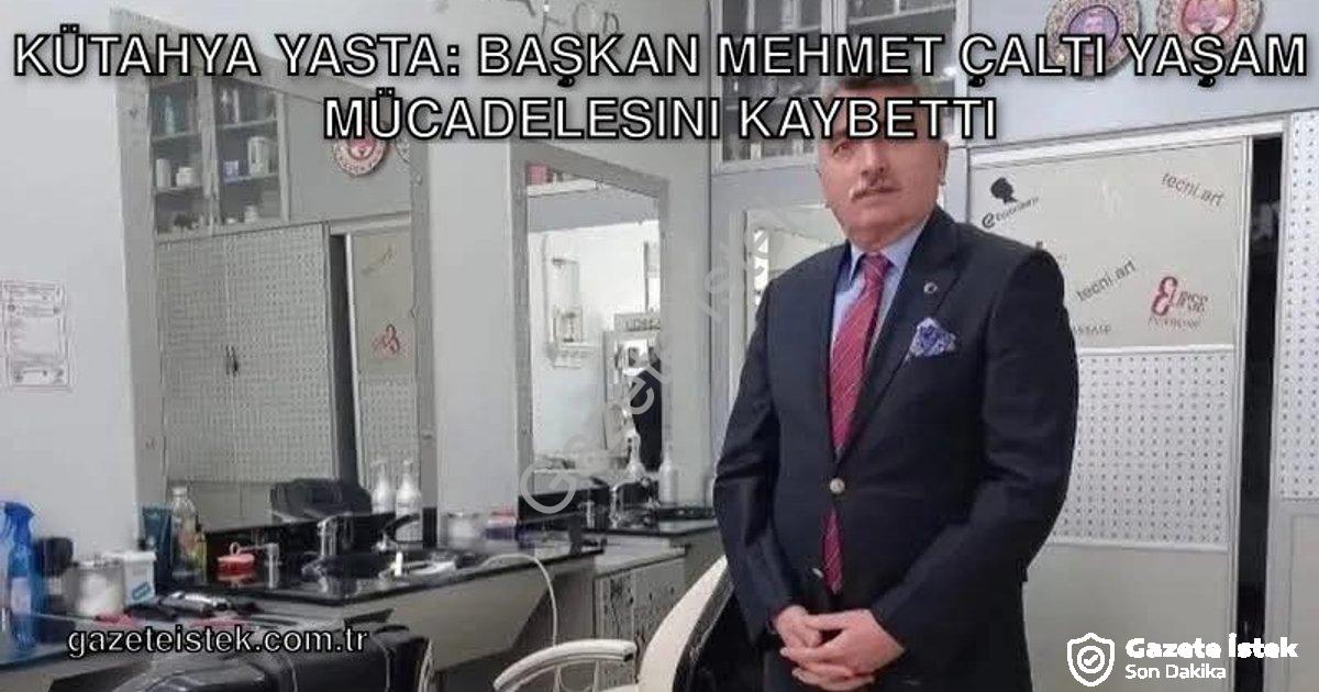"Kütahya Yasta: Başkan Mehmet Çaltı Yaşam Mücadelesini Kaybetti" başlıklı haber için fotorealistik,