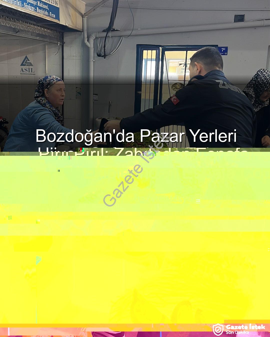 çöp poşeti desteği - Bozdoğan'da Pazar Yerleri Pırıl Pırıl: Zabıtadan Esnafa Çöp Poşeti Desteğiyle Hijyen Devrimi