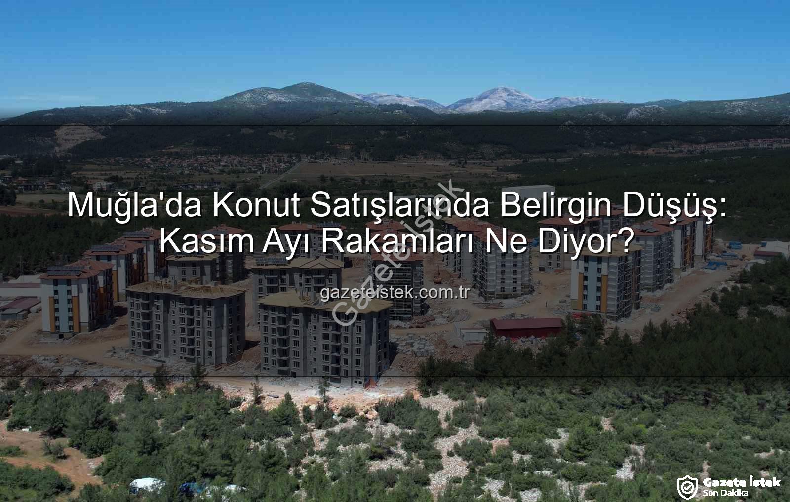 Muğla konut satışları - Muğla'da Konut Satışlarında Belirgin Düşüş: Kasım Ayı Rakamları Ne Diyor?