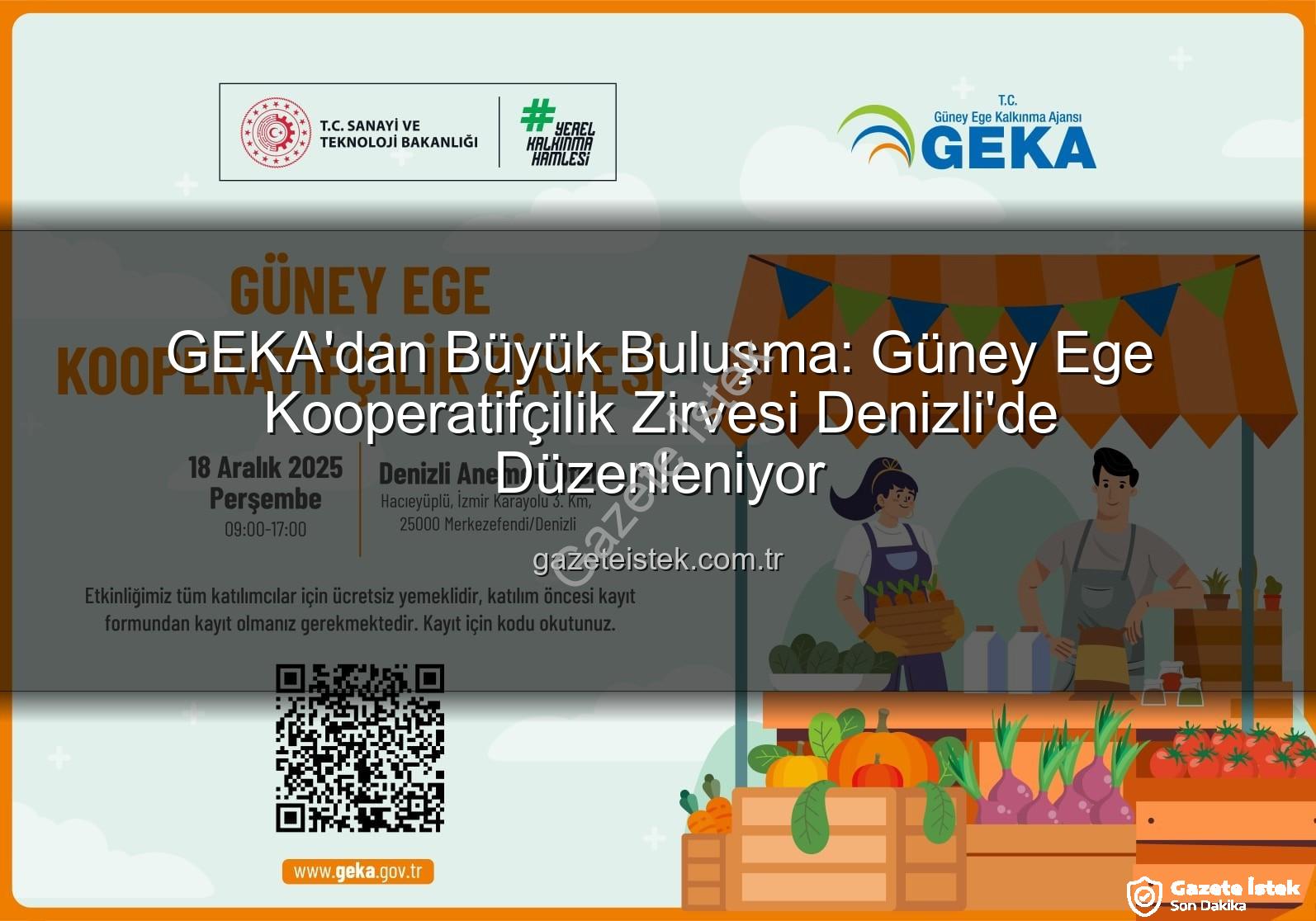 GEKA'dan Büyük Buluşma: Güney Ege Kooperatifçilik Zirvesi Denizli'de Düzenleniyor